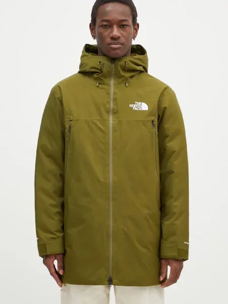 The North Face geacă de puf MTN Range bărbați de iarnă verde