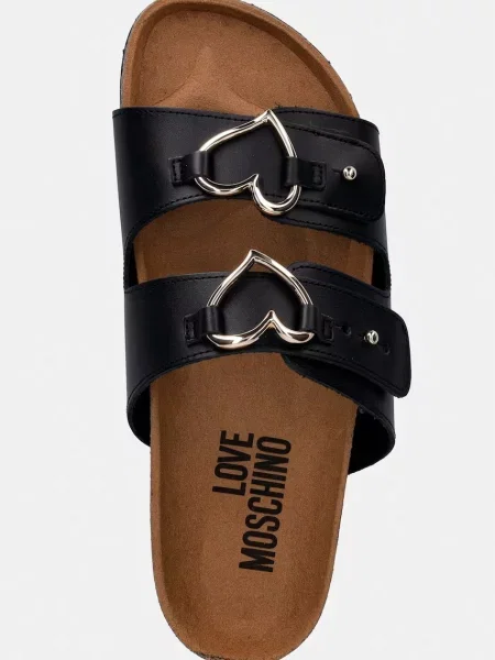 Кожаные шлепанцы Love Moschino