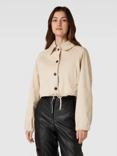 Kurtka krótka z listwą guzikową Tommy Hilfiger beżowa