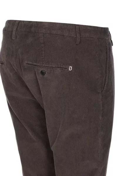 Pantaloni Dondup de catifea cord maro