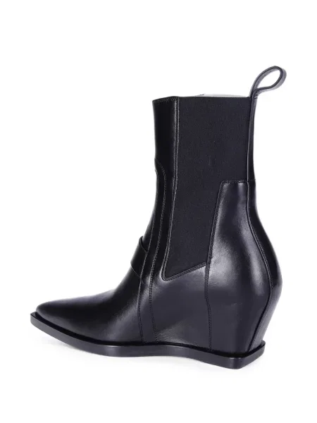 Cizme scurte Rick Owens cu pană negru