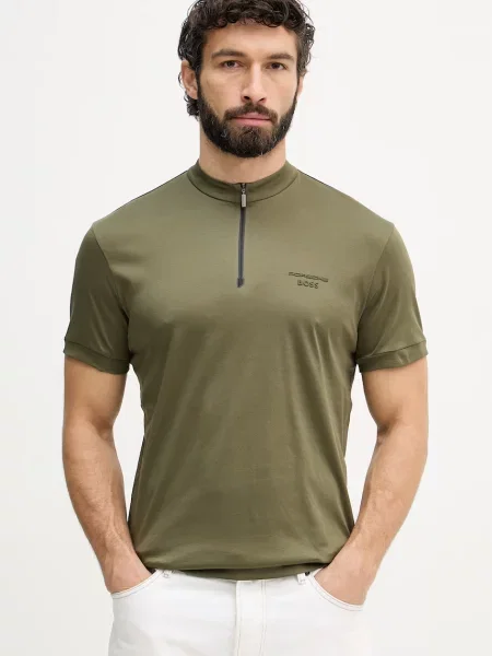 Поло Boss Green зеленое