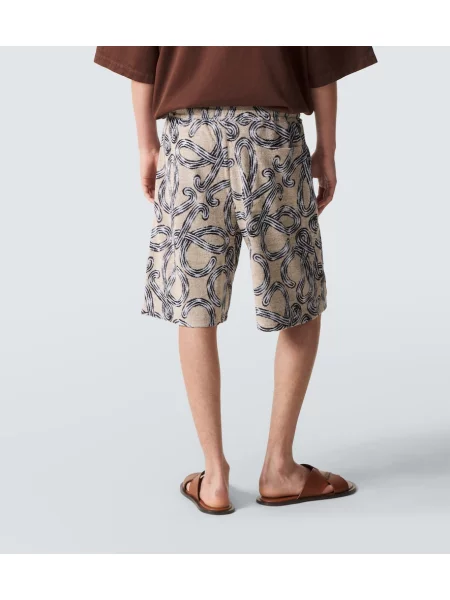 Bermude Loewe din material terry bej