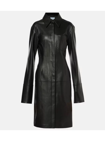 Palton Sportmax din piele negru