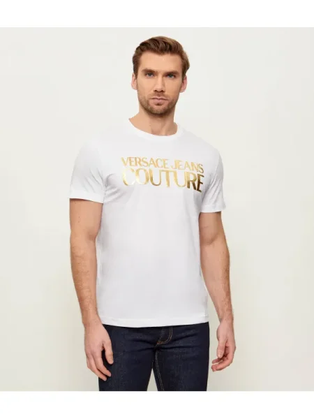 Versace Jeans Couture Tricou auriu alb