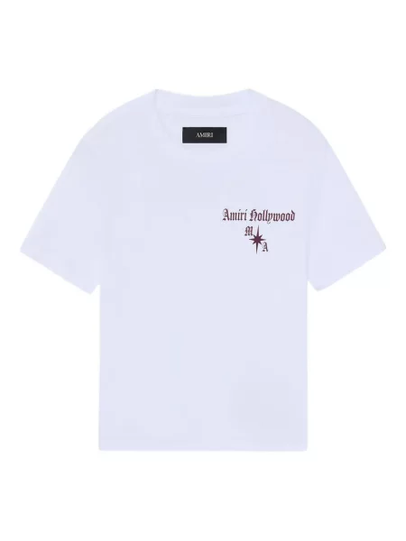 Tricou Amiri cu imagine alb
