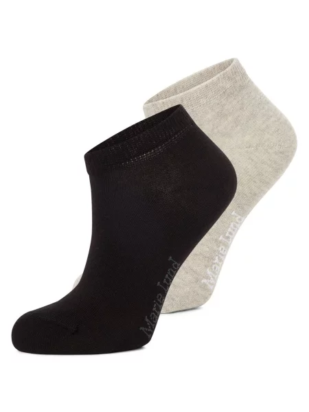 Marie Lund skarpetki do trampek w Kobiety szary|czarny jednolity ONE SIZE czarne