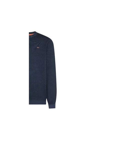 Dzianinowy sweter Sun68 niebieski