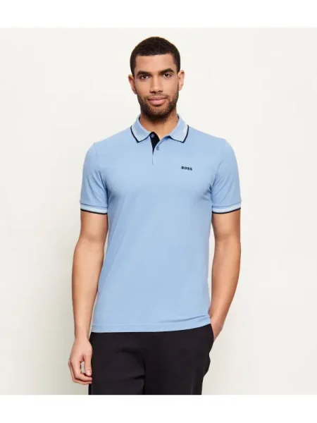 BOSS GREEN Polo Paul | stretch albastru