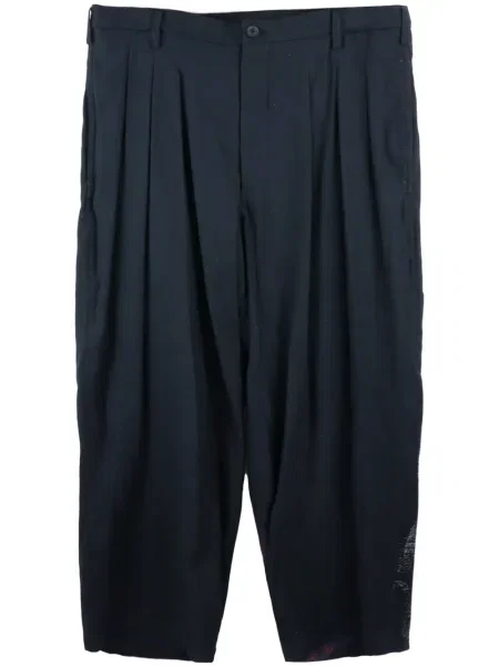 Pantaloni Yohji Yamamoto cu imagine plisate negru