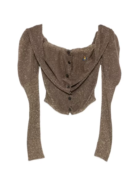 Drapovaný top Vivienne Westwood hnědý