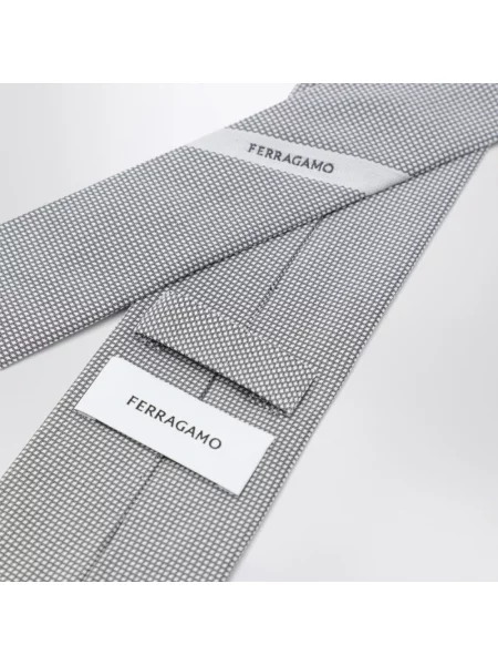 Krawat Ferragamo szary