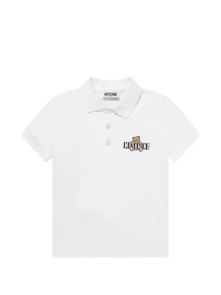 Koszulka polo dziecięca Moschino biała