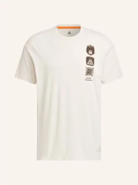 Adidas Terrex Tričko Multi Grafik krémová / tmavě hnědá