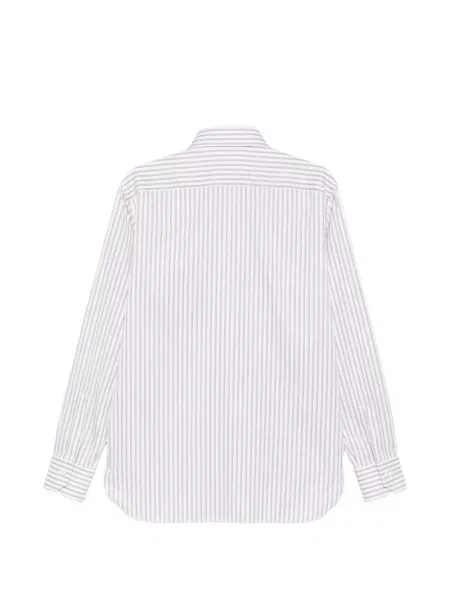 Lung cămașă Zegna cu dungi alb