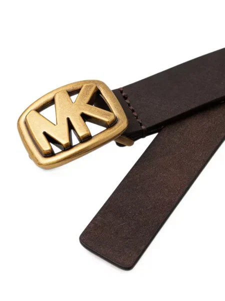 Curea Michael Michael Kors cu autograf cu model zebră maro
