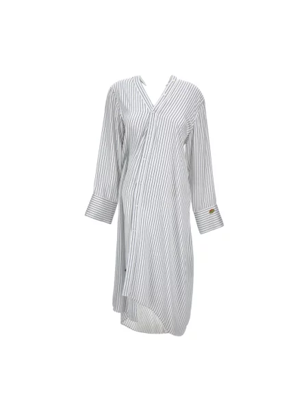 Sukienka koszulowa Acne Studios asymetryczna garniturowa niebieska