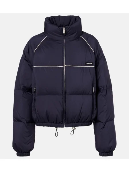 Kurtka puchowa Miu Miu niebieska