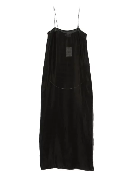 Rochie midi Matteau transparente până la genunchi de costum negru