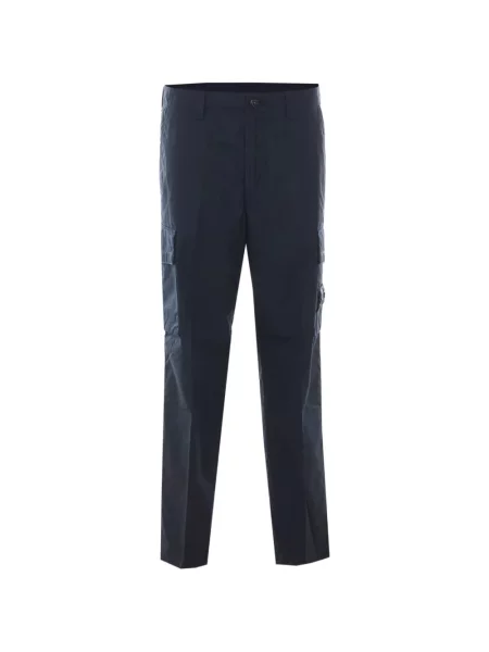 Pantaloni cargo Stone Island cu strasuri din canvas albastru
