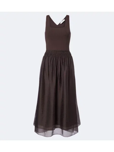 Rochie midi Vince tricotate maro