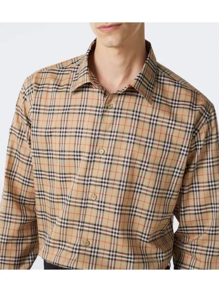 Cămașă Burberry în carouri bej