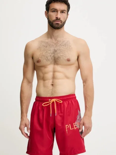 Плувни шорти PLEIN SPORT червено