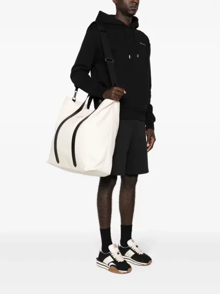 Taška Emporio Armani s autogramem bílá