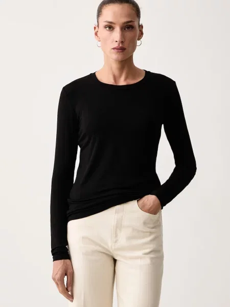 Tricou cu mânecă lungă Weekend Max Mara negru