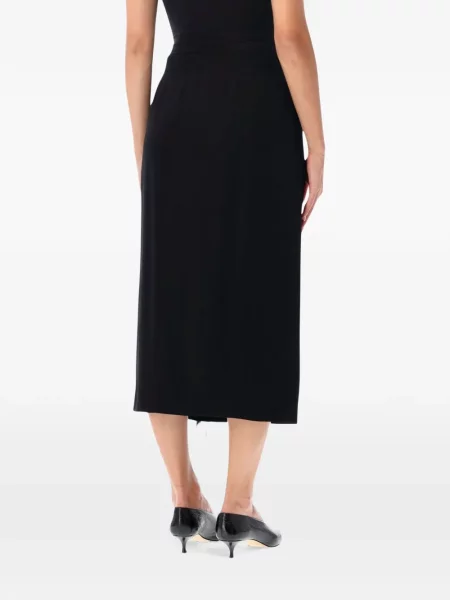 Fustă midi Alberta Ferretti cu pene plic negru