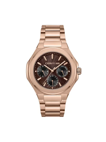 CERRUTI Analogové hodinky Function watch Lucardo Slim' hnědá