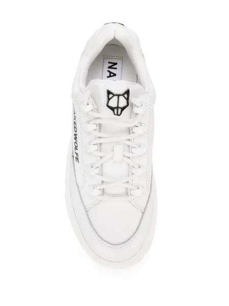 Sneakerși Naked Wolfe cu platformă alb