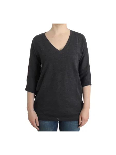 Sweter Costume National z dekoltem w serek