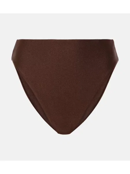 Bikini Jade Swim cu talie înaltă maro