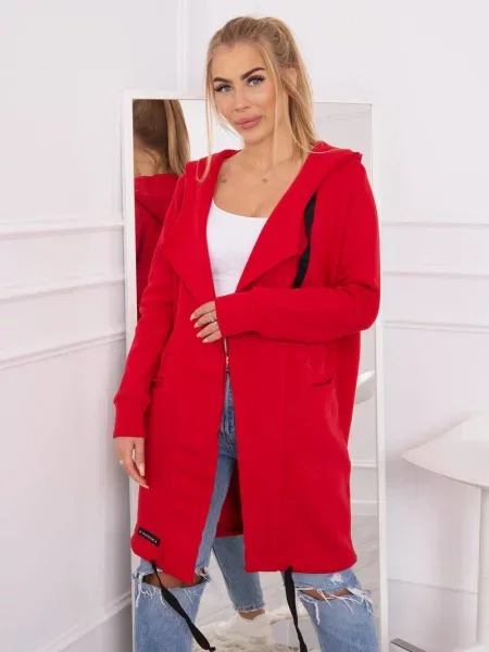 Kurtka Kesi z kapturem czerwona