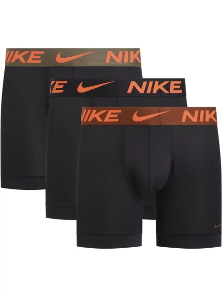 Bokserki Nike Brief Logo 3 sztuki pomarańczowy oliwkowy zielony S czarny