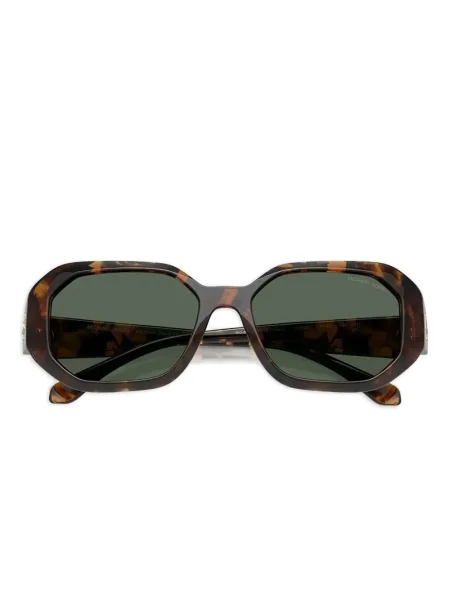 Ochelari de soare Michael Kors cu imprimeu geometric maro