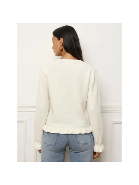 Pulover La Modeuse alb