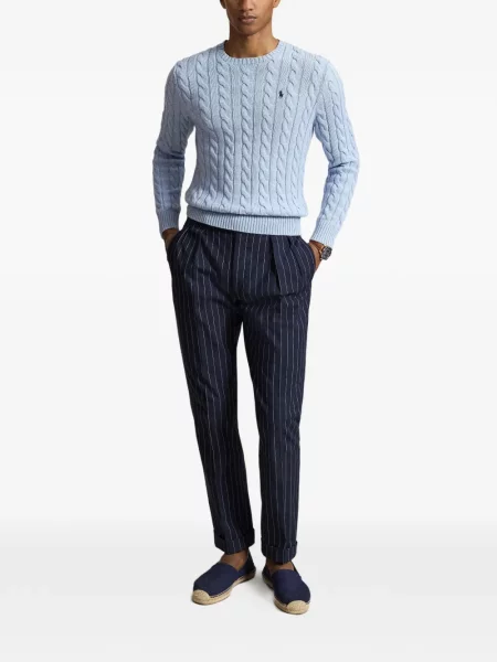 Gulerat șosete Polo Ralph Lauren de lână cu dungi negru