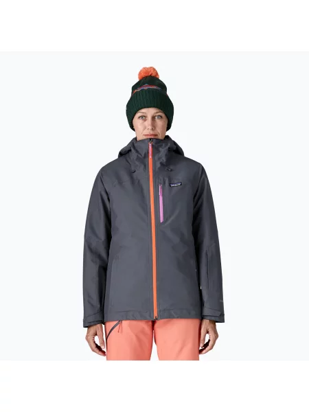 Geacă de ploaie pentru femei Patagonia Insulated Powder Town smolder blue w / orange peel albastru