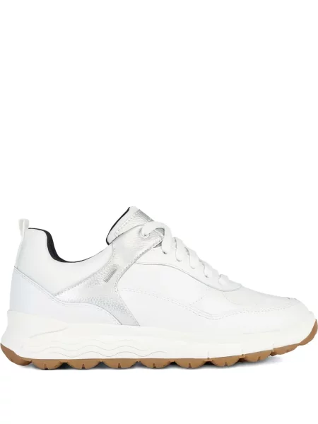 Sneakerși Geox din piele alb
