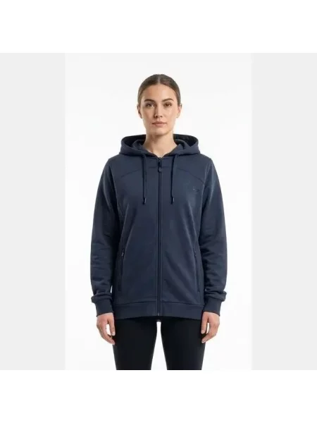 Oversize kurtka treningowa z kapturem niebieska
