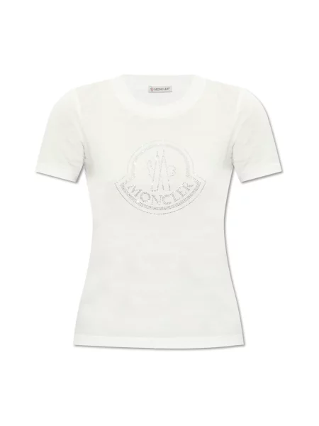 Koszulka Moncler z logo biała