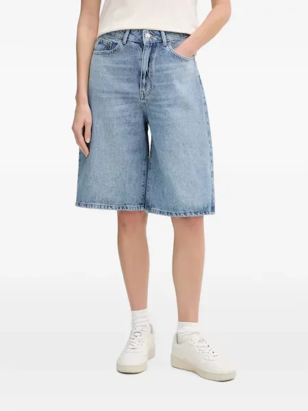 Pantaloni scurți din denim Benetton albastru