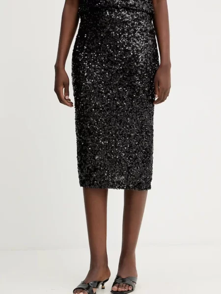 Marella fustă midi drept negru