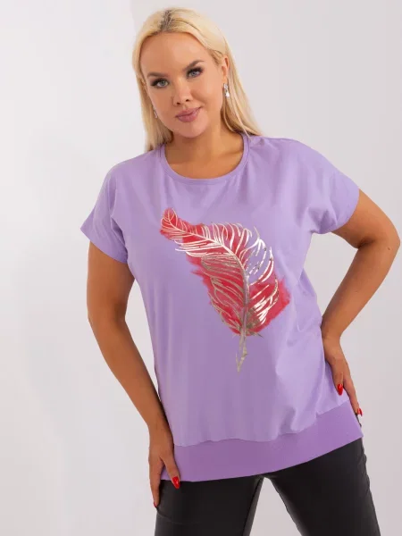 Bluză Fashionhunters cu imagine violet