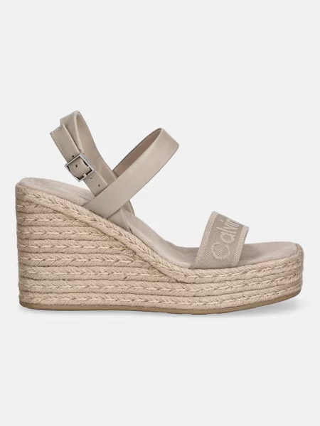Calvin Klein Sandale cu baretă Elisabeth' bej