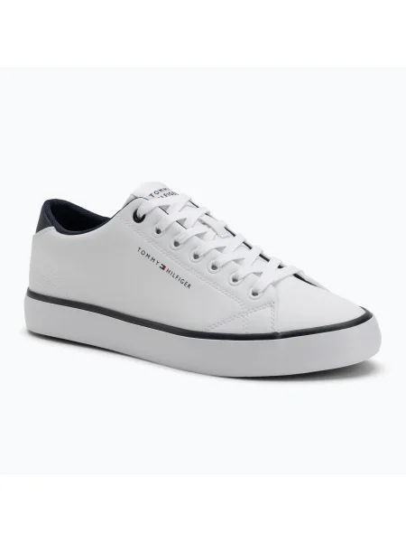 Kožené tenisky Tommy Hilfiger TH HI VULC CORE LOW LEATHER ESS biela