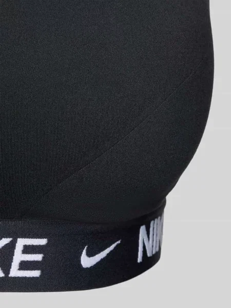 Stanik z detalami z logo i regulowanymi ramiączkami Nike Training czarny