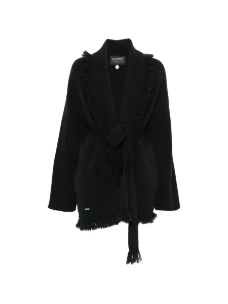 Cardigan Alanui cu franjuri negru